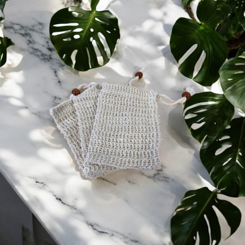 Sachet pour savon en sisal naturel