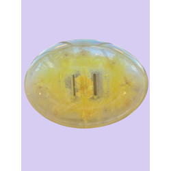porte savon transparent jaune