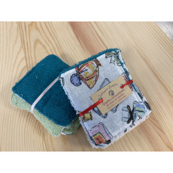 Lot de 7 lingettes démaquillantes en coton de bambou